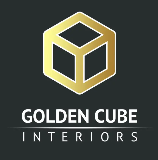 Logo with golden cube