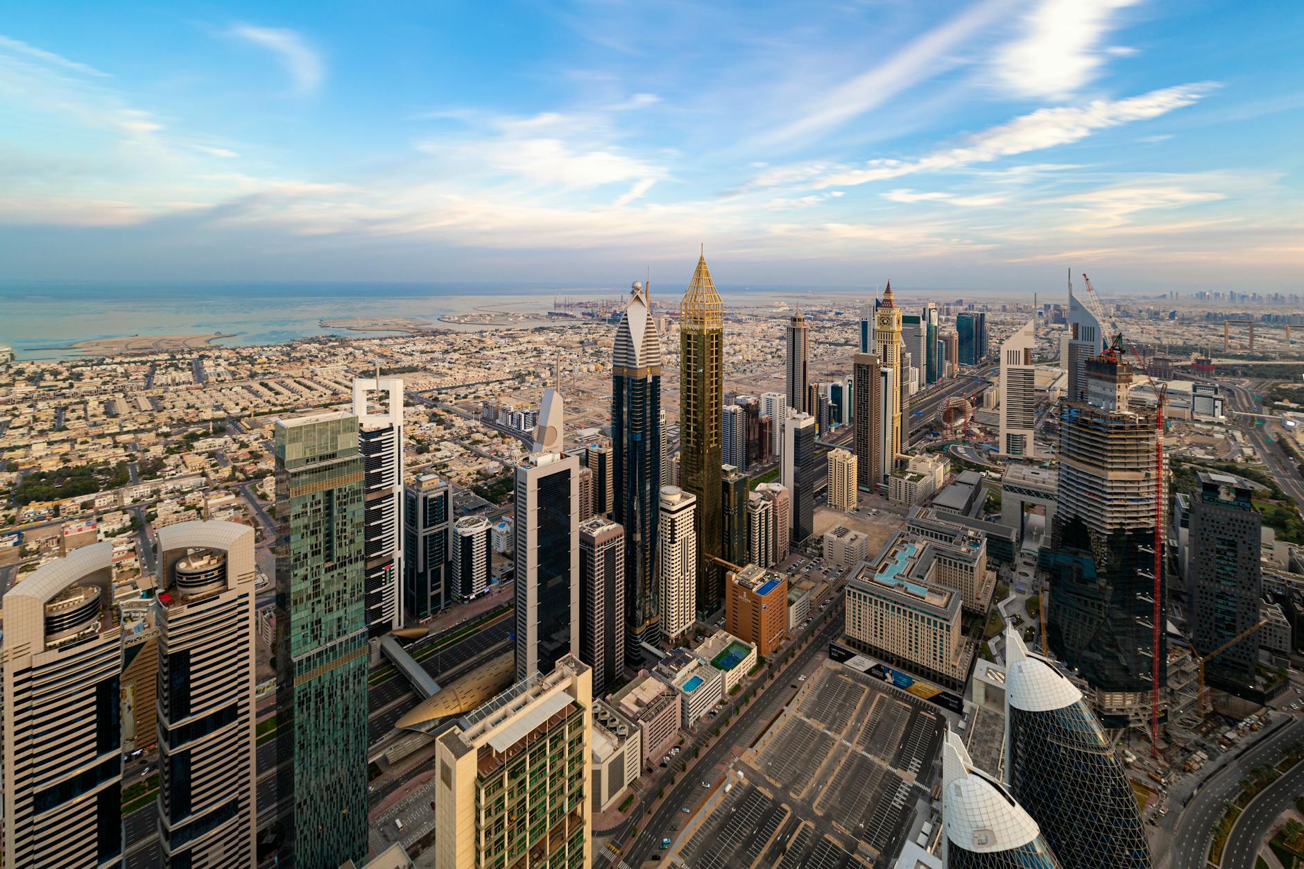 aerial photography of high rise city buildings
